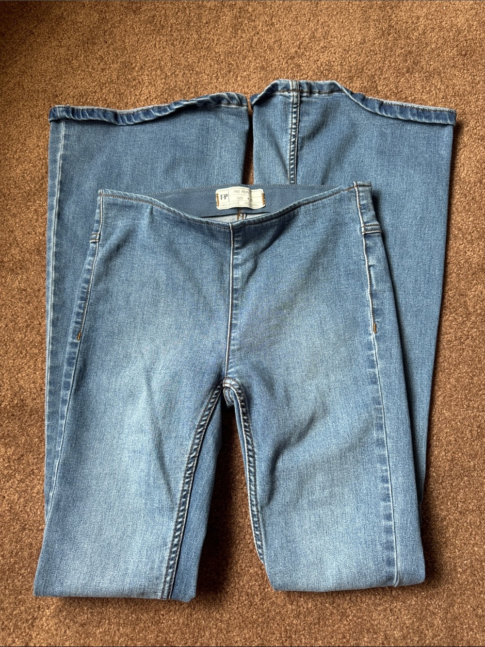 Free People Light Blue Skinny bell bottom Jeans